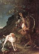 jean-Baptiste-Simeon Chardin Game Still-Life with Hunting Dog china oil painting artist